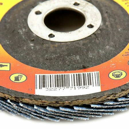 Forney Flap Disc, Type 29, 4 in x 5/8 in, ZA60 71992